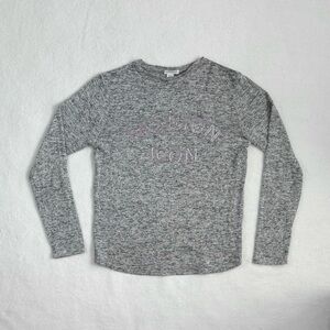 Primark Fashion Icon Heather Gray Sequin Longsleeve